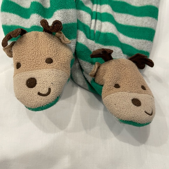 EUC Carter's Reindeer Pajamas,  3 months - Picture 3 of 4